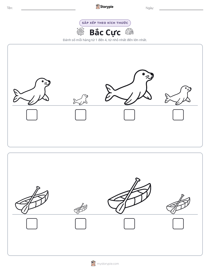 Thứ Tự Kích Thước