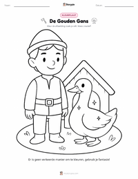 De Gouden Gans kleurplaat voor kinderen
