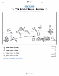 The Golden Goose - German printable worksheet preview