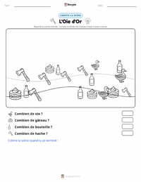 Aperçu de la feuille de travail imprimable L'Oie d'Or
