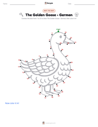 The Golden Goose - German printable worksheet preview
