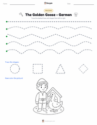 The Golden Goose - German printable worksheet preview