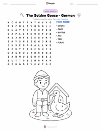 The Golden Goose - German printable worksheet preview