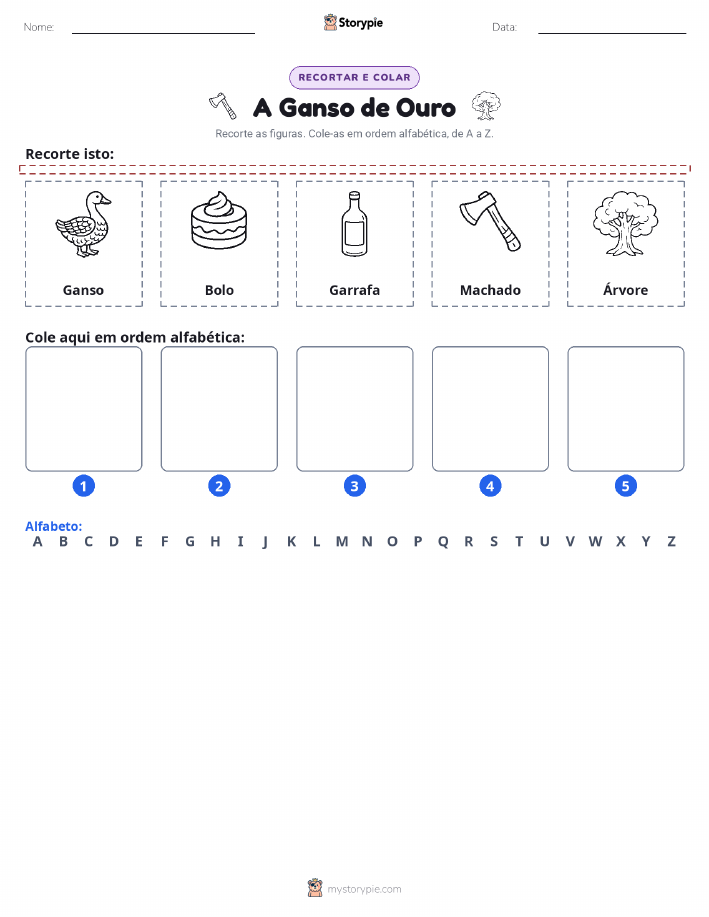 Recortar & Colar Alfabeto