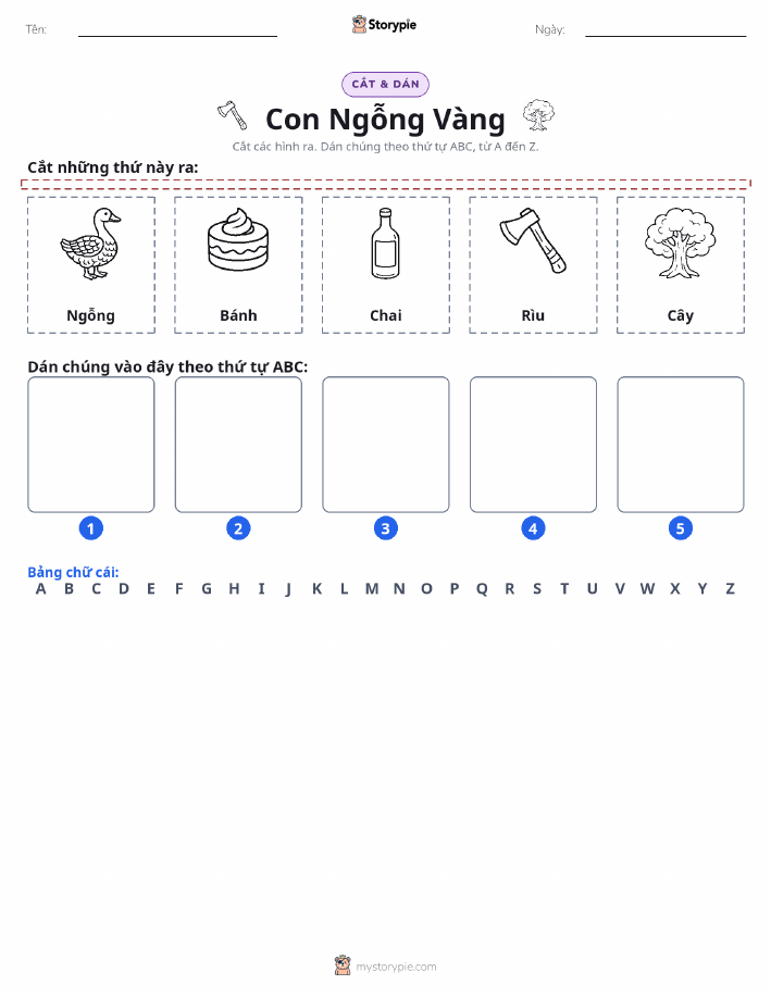 Cắt & Dán Chữ Cái