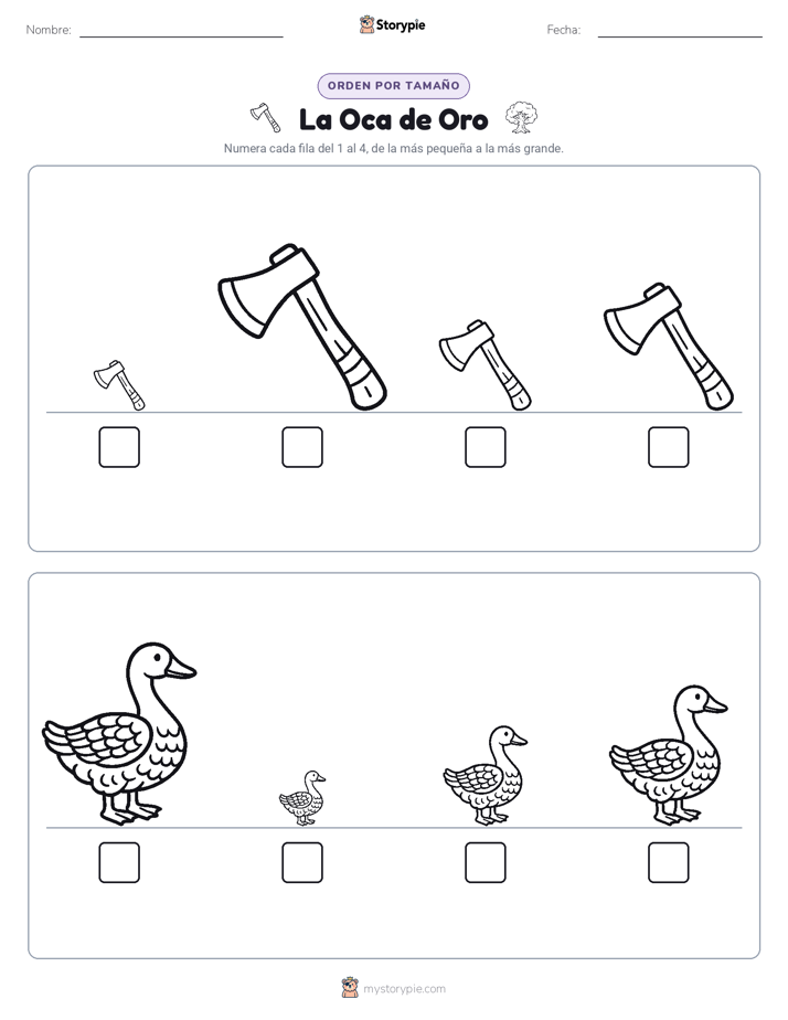 Orden de Tamaños