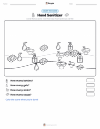 Hand Sanitizer printable worksheet preview