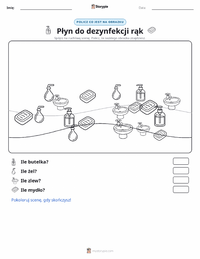 Podgląd drukowalnego arkusza ćwiczeń Środek do dezynfekcji rąk
