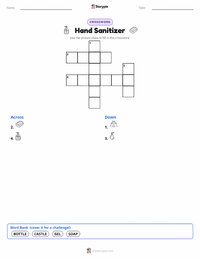 Hand Sanitizer printable worksheet preview