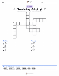 Podgląd drukowalnego arkusza ćwiczeń Środek do dezynfekcji rąk