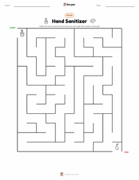 Hand Sanitizer printable worksheet preview