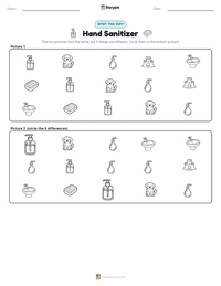 Hand Sanitizer printable worksheet preview