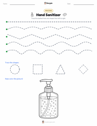 Hand Sanitizer printable worksheet preview