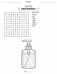 Hand Sanitizer printable worksheet preview