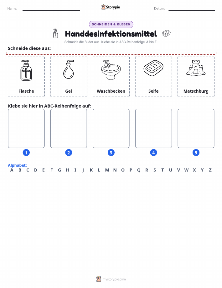 Schneiden & Einfügen Alphabet