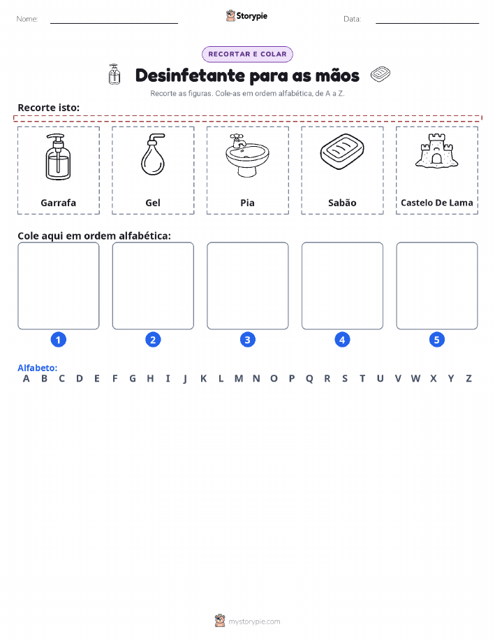 Recortar & Colar Alfabeto
