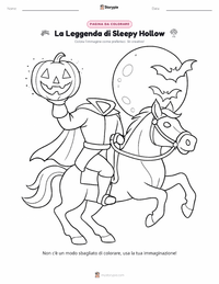 Pagina da colorare di Il Cavaliere Senza Testa - Americano per bambini