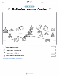 The Headless Horseman - American printable worksheet preview