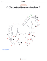 The Headless Horseman - American printable worksheet preview