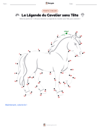 Aperçu de la feuille de travail imprimable Le Cavalier sans Tête - Américain