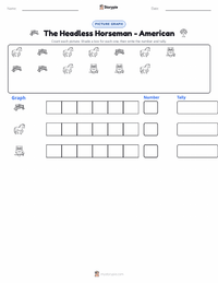 The Headless Horseman - American printable worksheet preview