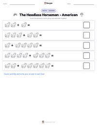 The Headless Horseman - American printable worksheet preview