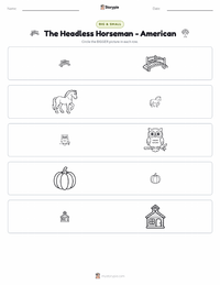 The Headless Horseman - American printable worksheet preview