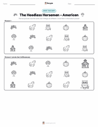 The Headless Horseman - American printable worksheet preview
