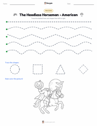 The Headless Horseman - American printable worksheet preview