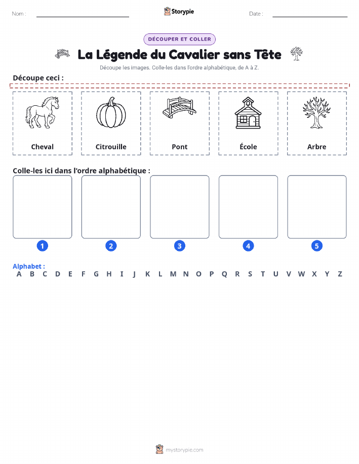 Découper & Coller l'Alphabet