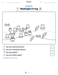 Washington Irving yazdırılabilir çalışma sayfası önizlemesi