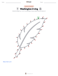 Washington Irving afdrukbare werkblad voorbeeld
