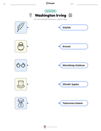 Washington Irving yazdırılabilir çalışma sayfası önizlemesi