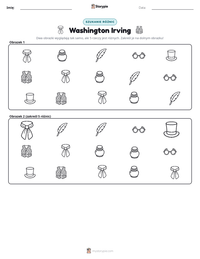 Podgląd drukowalnego arkusza ćwiczeń Washington Irving