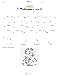 Washington Irving afdrukbare werkblad voorbeeld