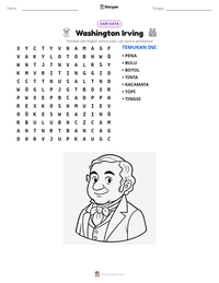 Prabaca lembar kerja cetak Washington Irving