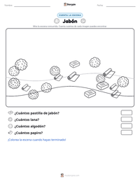 Vista previa de la hoja de trabajo imprimible de Jabón
