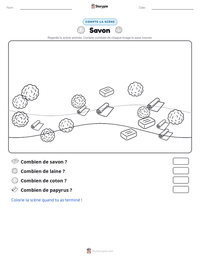 Aperçu de la feuille de travail imprimable Savon