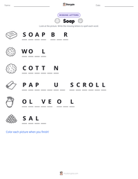 Soap printable worksheet preview