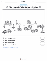 The Legend of King Arthur - English printable worksheet preview