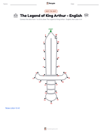 The Legend of King Arthur - English printable worksheet preview