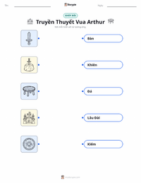 Tài liệu in sẵn Truyền thuyết về Vua Arthur - Tiếng Việt cho trẻ em