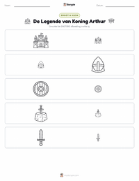 De Legende van Koning Arthur - Nederlands afdrukbare werkblad voorbeeld