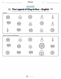 The Legend of King Arthur - English printable worksheet preview