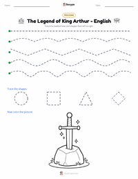 The Legend of King Arthur - English printable worksheet preview