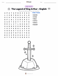 The Legend of King Arthur - English printable worksheet preview