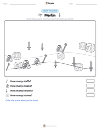 Merlin printable worksheet preview