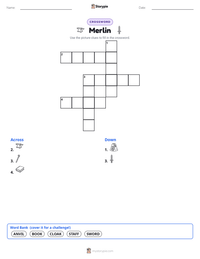 Merlin printable worksheet preview
