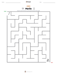 Merlin printable worksheet preview