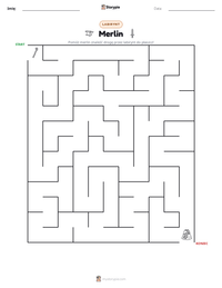 Podgląd drukowalnego arkusza ćwiczeń Merlin